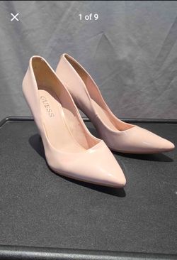 Guess Nude Patent Leather Pointed Toe Pumps