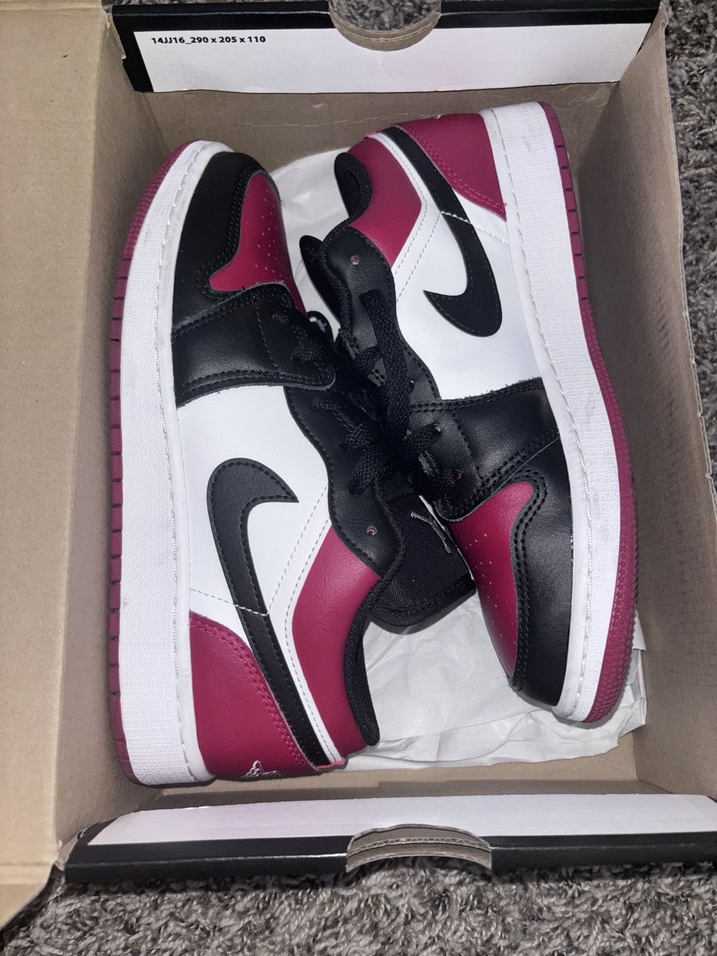 Jordan 1 Low “Bred Toe” Used