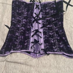 Sexy Halloween Purple Corset Cosplay