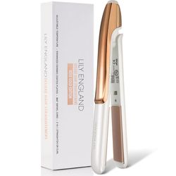 Hair Straightener, 1 Inch Ceramic Flat Iron for Hair, 2 in 1 Straightener and Curler, Dual Voltage Travel Flat Iron (US Plug)