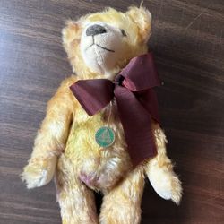 Vintage Hermann Germany Teddy Bear Mohair Plush Artline Jointed 13" W Tag