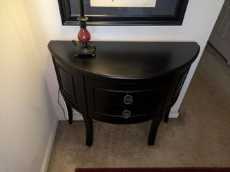 Black Half Moon Shaped Console Table