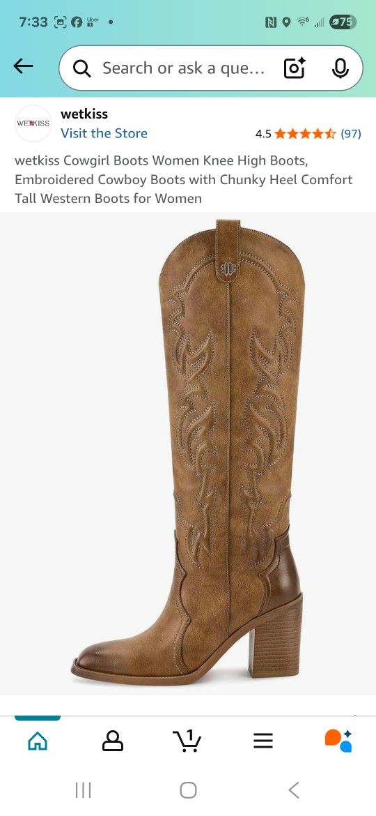 Wetkiss 9.5 Cowgirl Boots
