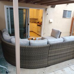 Patio Furniture Couch Wicker 6" Cushions