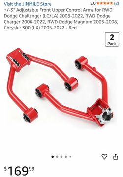 +/-3° Adjustable Front Upper Control Arms for RWD Dodge Challenger (LC/LA) 2008-2022, RWD Dodge Charger 2006-2022, RWD Dodge Magnum 2005-2008, Chrysle