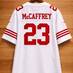 49ers Mccaffery 23 White Men Jersey Fully Stitched 