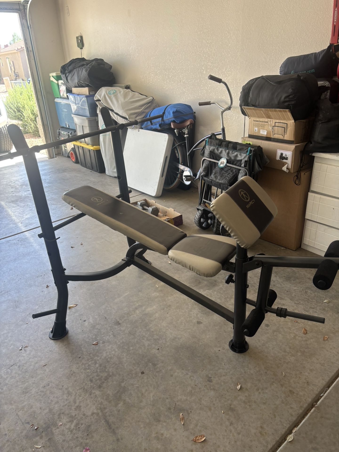 Marcy Weight Bench (85lbs Weight Plate Set Included)