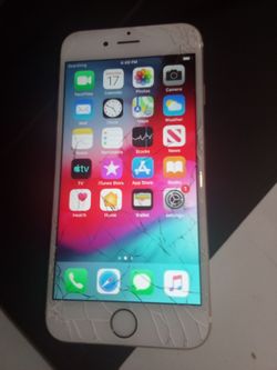 Apple iPhone with Cracked Screen