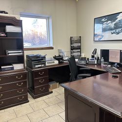 Office desk cabinet chairs 