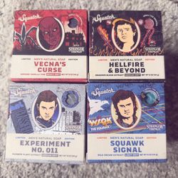 Dr. Squatch x Stranger Things Limited Edition Bar Soap Set of 4 Full Collection