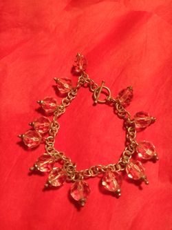 925.Silver. Crystal charm bracelet