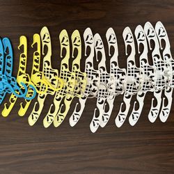 14 Vintage Plastic Baby Toddler, Clothes, Hangers, Lambs, Bambi Clown