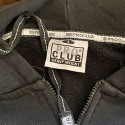 Pro Club Men's Heavyweight Full Zip Fleece Hoodie