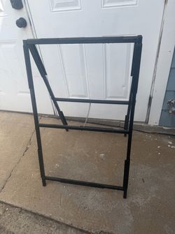 Black Metal A-Frame Sign Stand