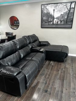 113” Reclining Sectional Couch