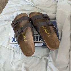 Brand New Vintage Birkenstock Arizona Leather Sandals - Men's 10