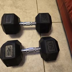 50 Lb Dumbbells X 2 $110 Set