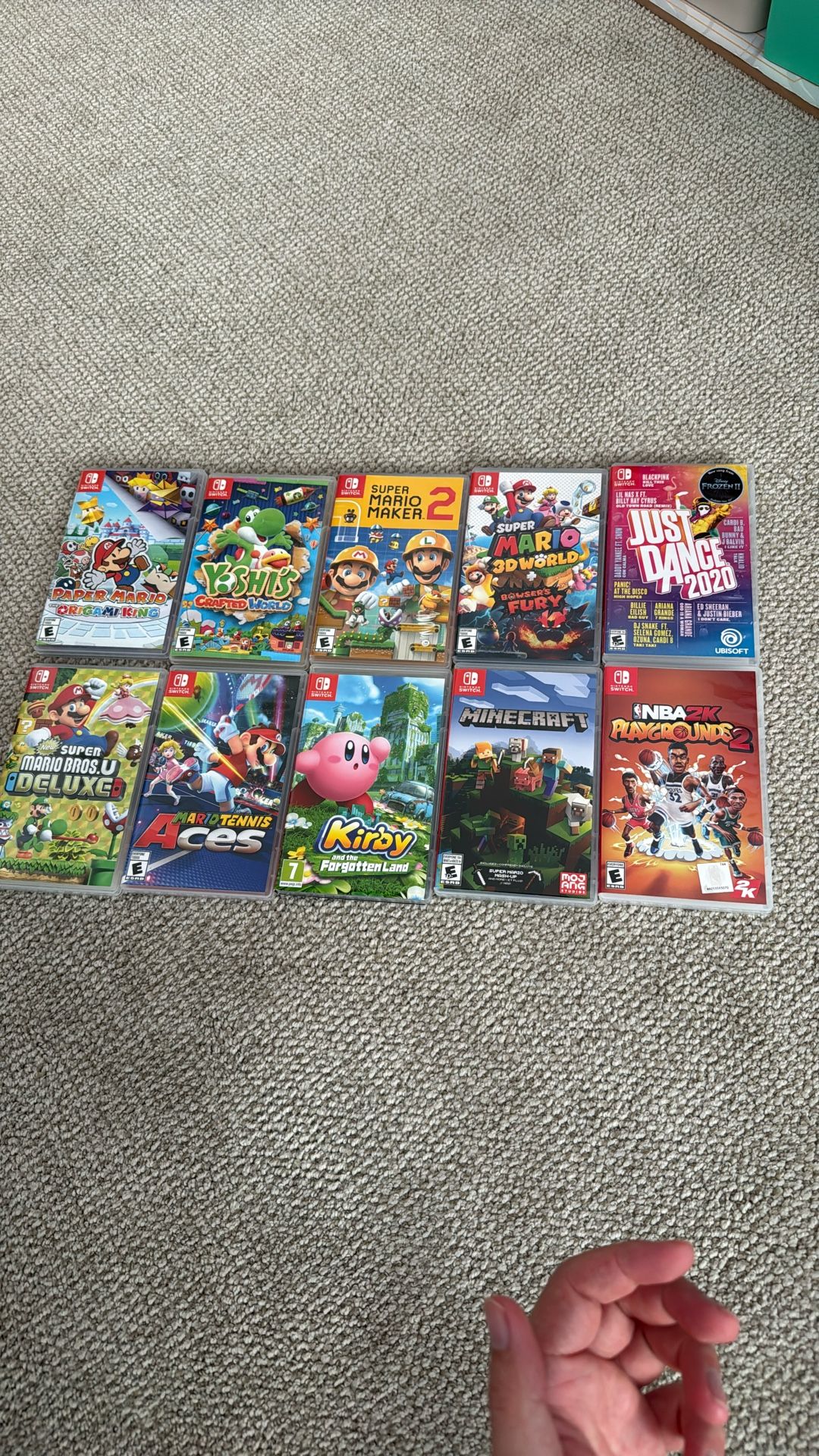 Nintendo Switch Games Mario Yoshis Kirby Ring Fit Like New With Box 