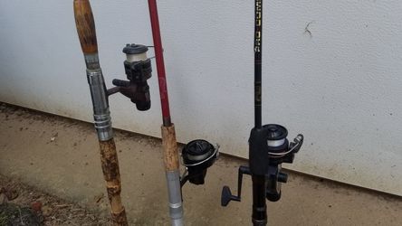 Fishing poles with reels