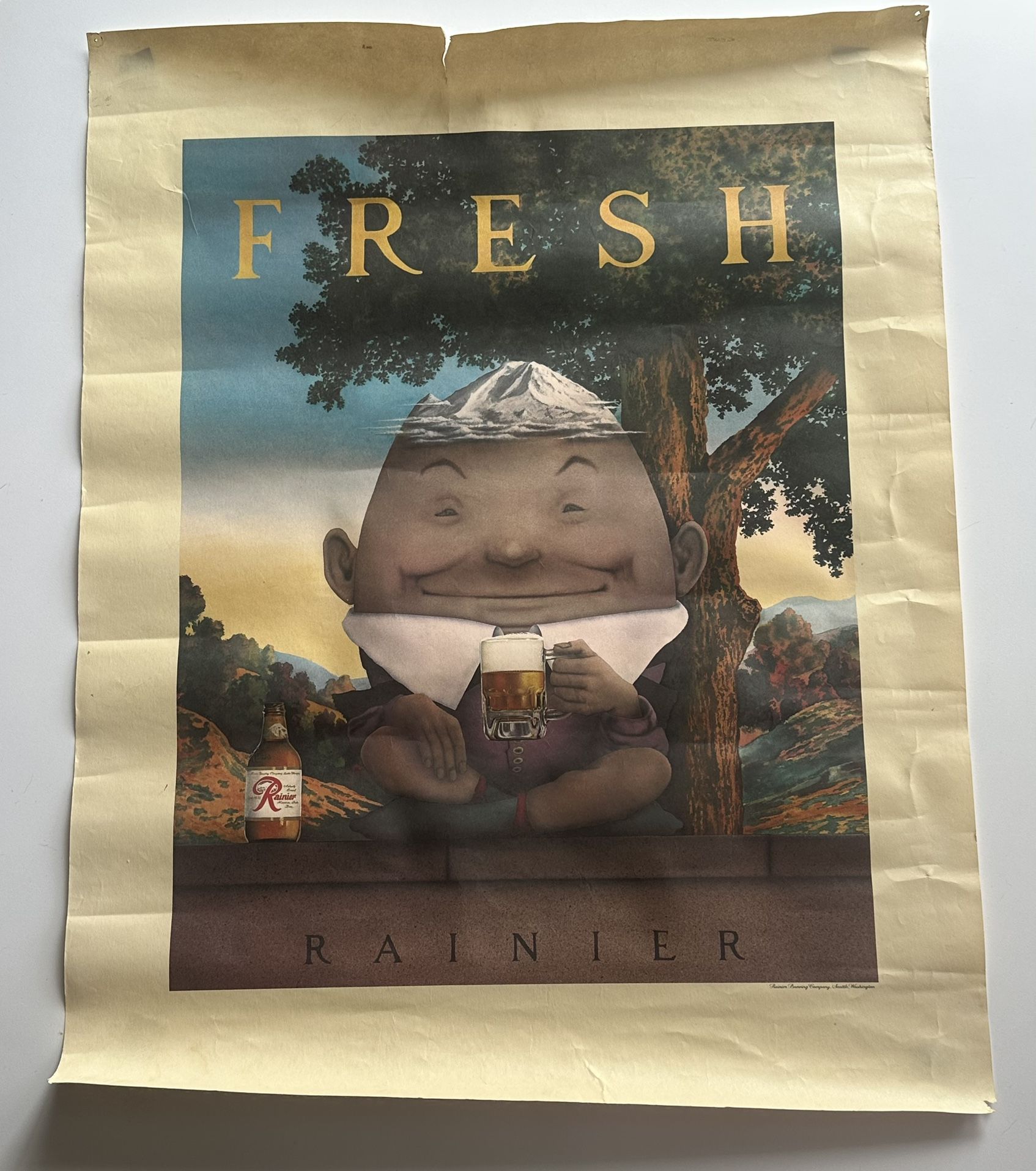 “Fresh Rainier” Beer Vintage Poster