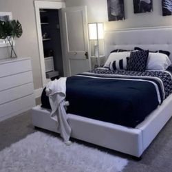 White Queen Bed Set