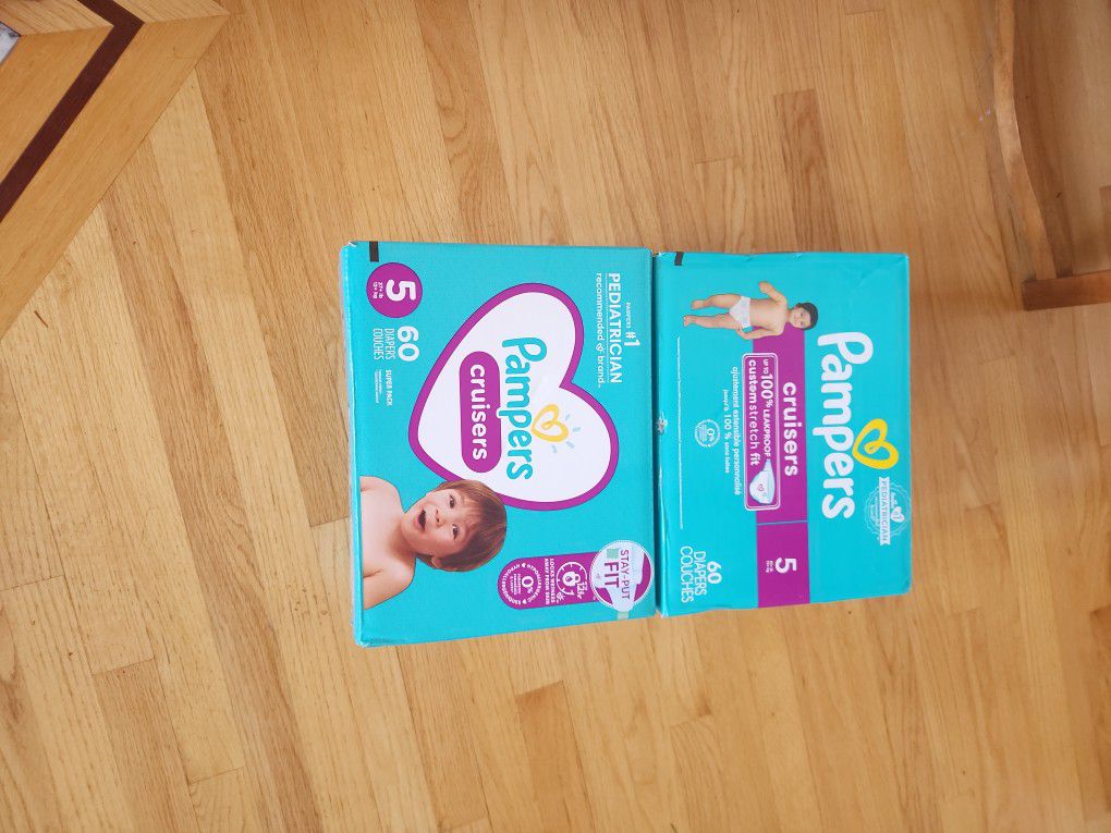 120 Pampers Cruisers Diapers Size 5 (27+ Pounds)