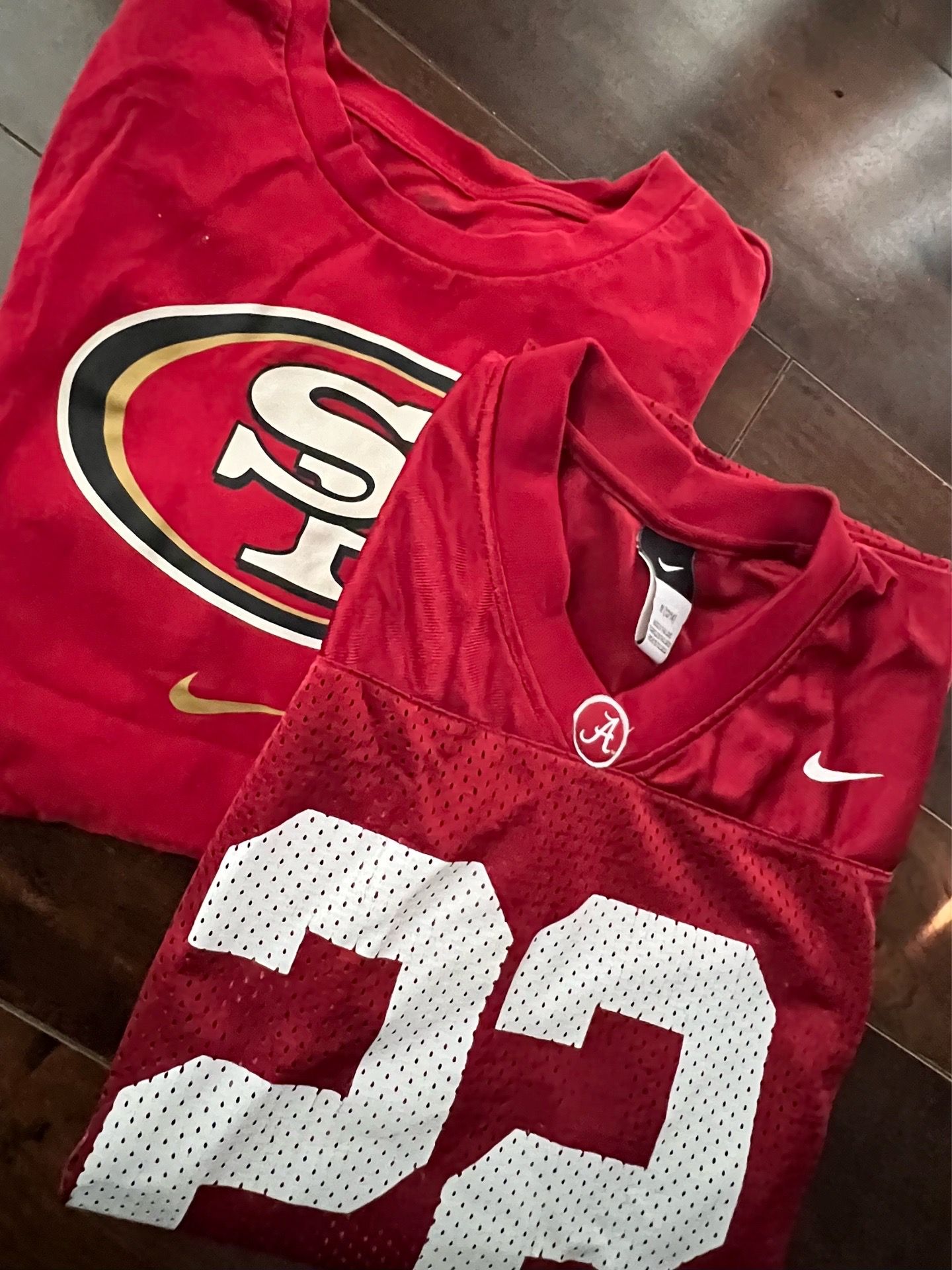 2- SF Forty Niners shirts boys size ๐