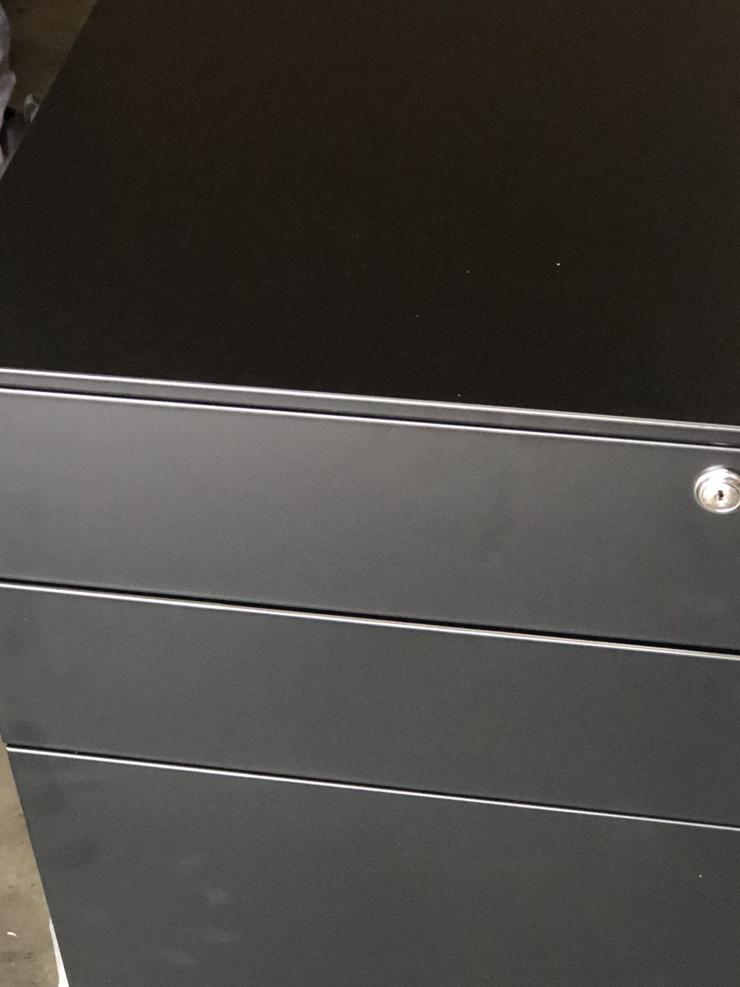 Black Filing Cabinet 3 Drawer Metal File Cabinet with Lock, Locking Filing Cabinets for Office Home, Rolling Mobile File Cabinets for Legal Letter on
