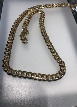 Brand New 24KT Gold Bonded Cuban Link Chain 24" Lifetime Replacement Gurantee