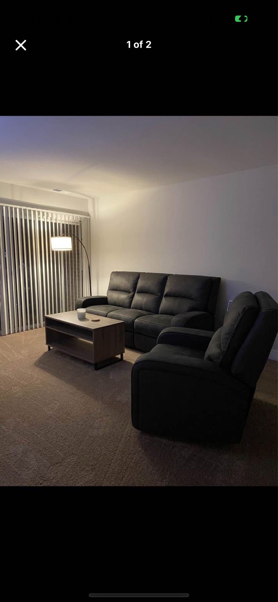 Burke Dual-Power Reclining Sofa & Recliner Set – (PICK UP AND CASH ONLY)