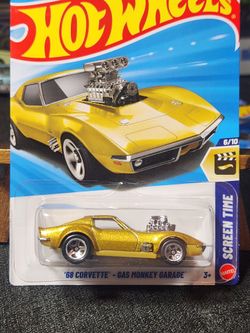 Hot Wheels '68 Corvette-Gas Monkey Garage