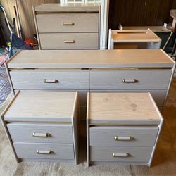 5-Piece Mid-Century Modern White Oak Bedroom Set (selling as a set or individual pieces)