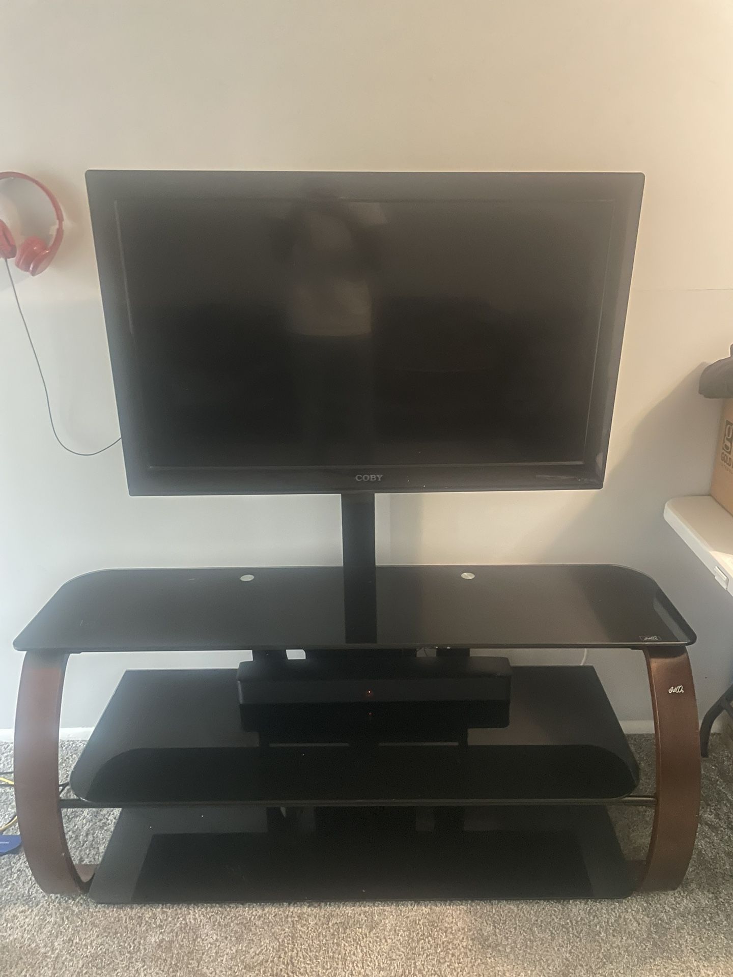 Tv stand with mount FREE 40 Inch TV INCLUDED