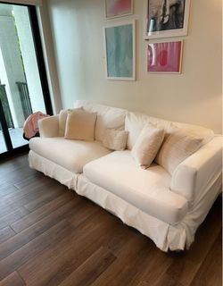 93" Slipcovered Sofa Bed