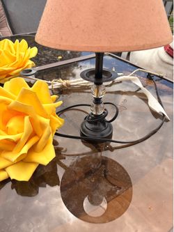 Lamp and flowers