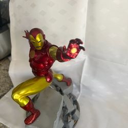 Marvel Premier Collection Classic Iron Man Resin Statue, Red-and-gold