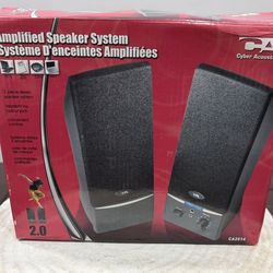 Cyber Acoustics CA-2014 Computer Speakers, Full Stereo Sound, Convenient TESTED