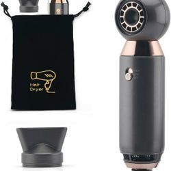 Professional Hair Dryer 800W Lightweight & Compact Blow Dryer Powerful Flow Hair Dryers for Travel and Home Concentrator Nozzle Gray