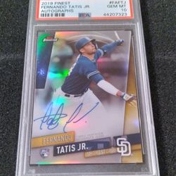 2019 Finest Fernando Tatis JR. Autograph Rookie Card PSA 10