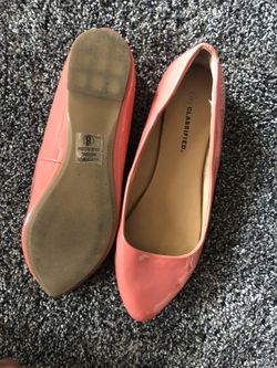 Coral flats worn twice