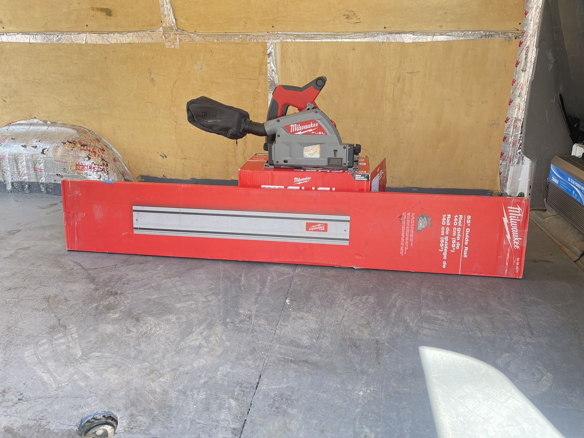 Milwaukee M18 FUEL 18V Lithium-Ion Cordless Brushless 6-1/2 in. Plunge Cut Track Saw with 55 in. Track Saw Guide Rail