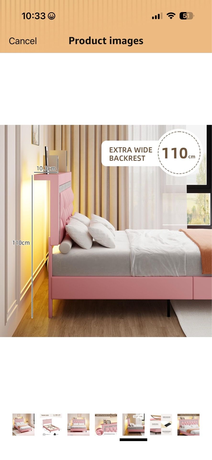 Soft Pink Bed