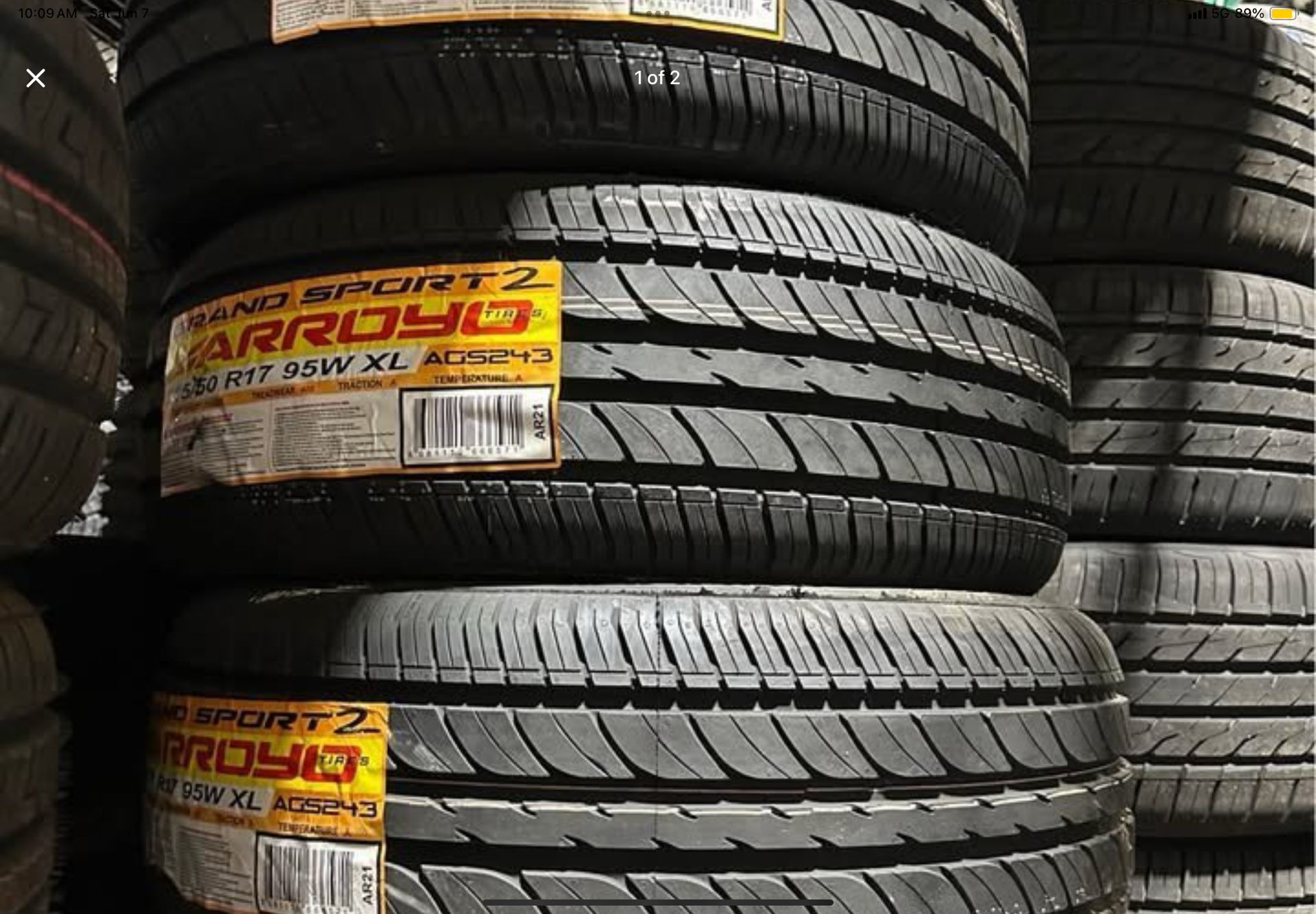 215/50/17 Arroyo Grand Sport A/S Tires