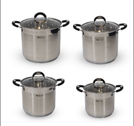 Juego de Ollas Altas con Asa (Capacidad de 4 a 10 Quarts)