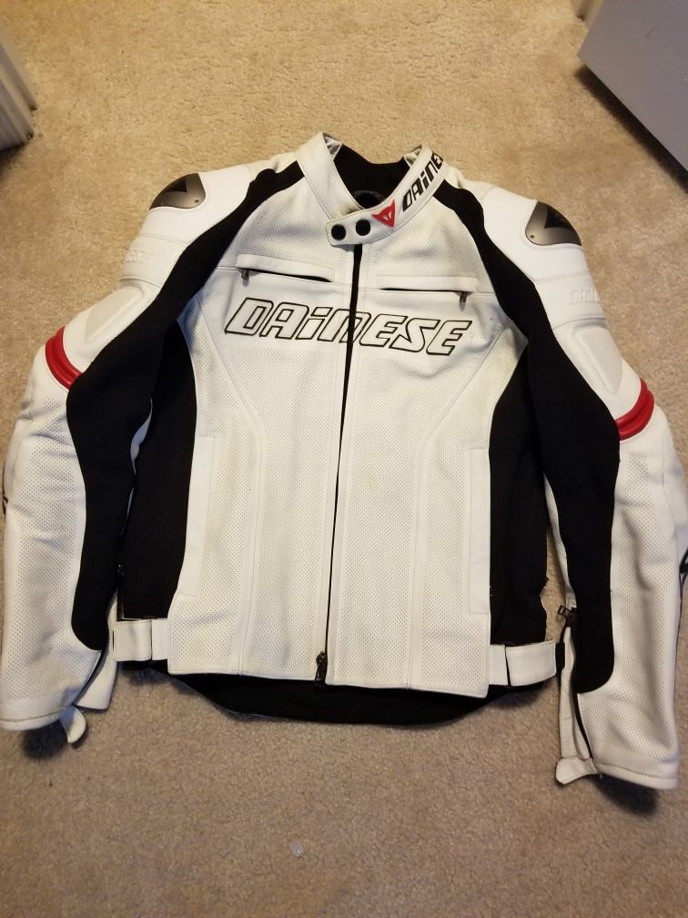 Dainese perforated armored leather jacket