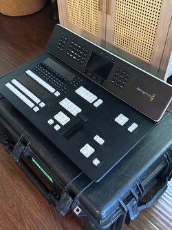 Blackmagic HD8 ISO video switcher with rolling pelican case