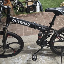 Foldable Mountain Bike 21-speed With Dual Disc Brakes 