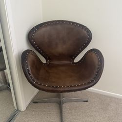 Restoration Hardware DEVON SPITFIRE LEATHER CHAIR