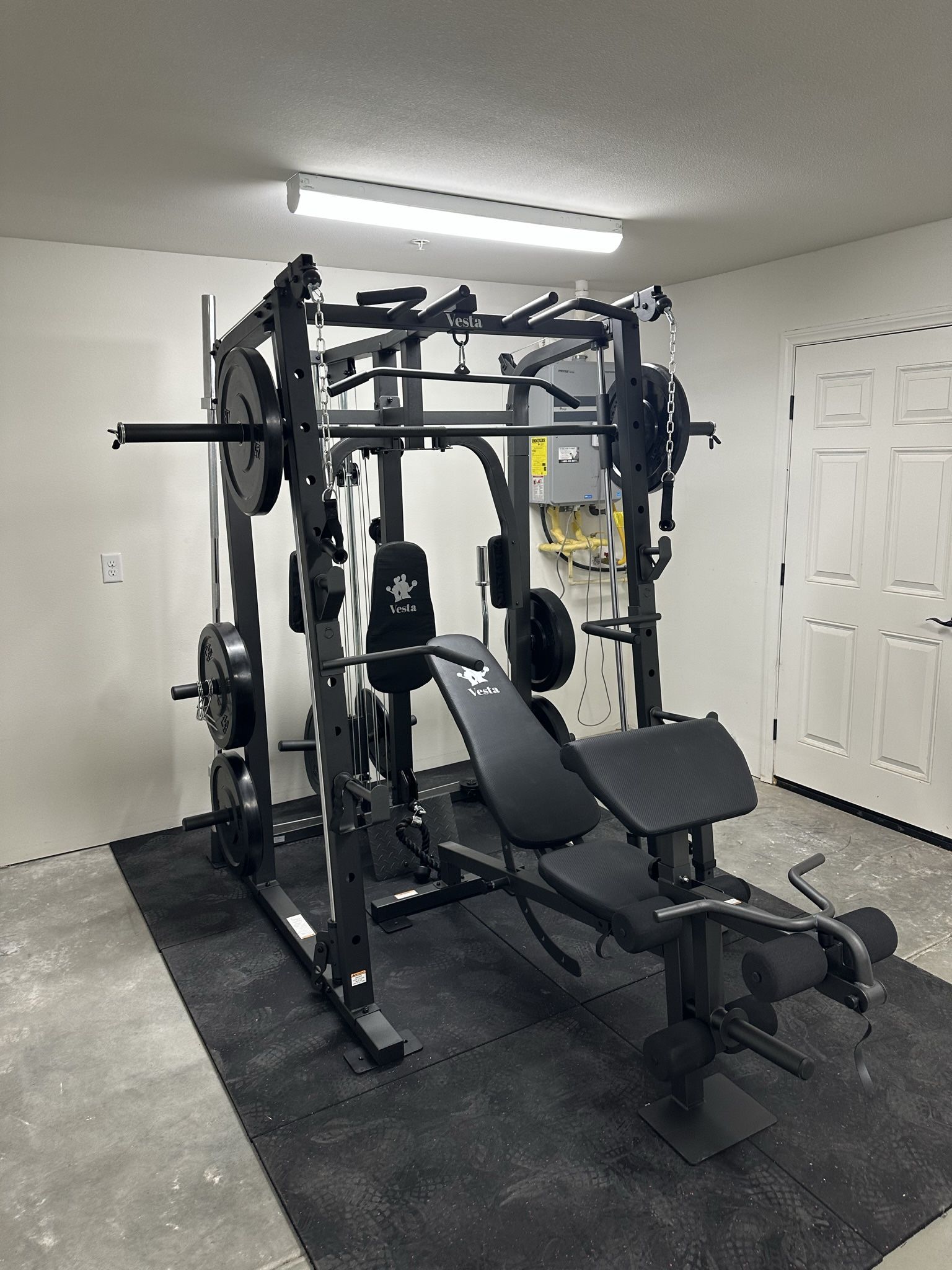 Smith Machine SM1001/FID Adj Bench/Gym Equipment/Fitness/Squat Rack/‼️⭕️WEIGHTS AND OLYMPIC BARBELL SOLD INDIVIDUALLY ⭕️‼️FREE DELIVERY🚚
