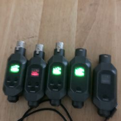 Three Bluetooth Transmitters And Two Receivers With USB Power Cord For Charging 